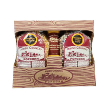 Load image into Gallery viewer, 2 LB Box Gift Set Baby White and Blue Popcorn with Ball Park Popcorn Salt