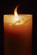 Load image into Gallery viewer, 3 Inch Hand Rolled Beeswax Pillar Candle