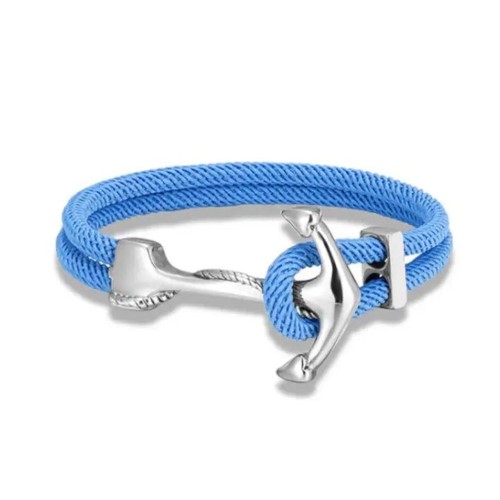 Anchor Rope Bracelet Sky Blue