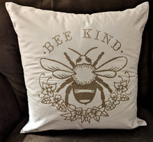 Load image into Gallery viewer, Bee Kind Sparkle Bee Pillow
