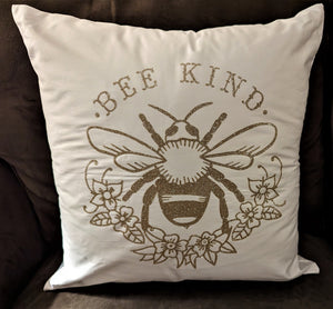 Bee Kind Sparkle Bee Pillow