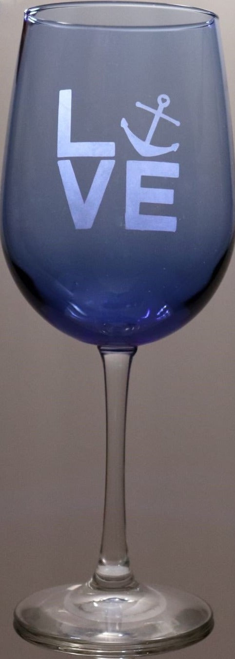 Anchor Love Wine Glass