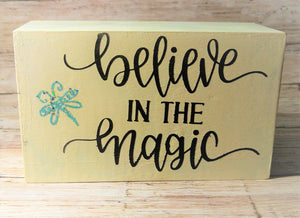 Wooden Distressed Believe in the Magic