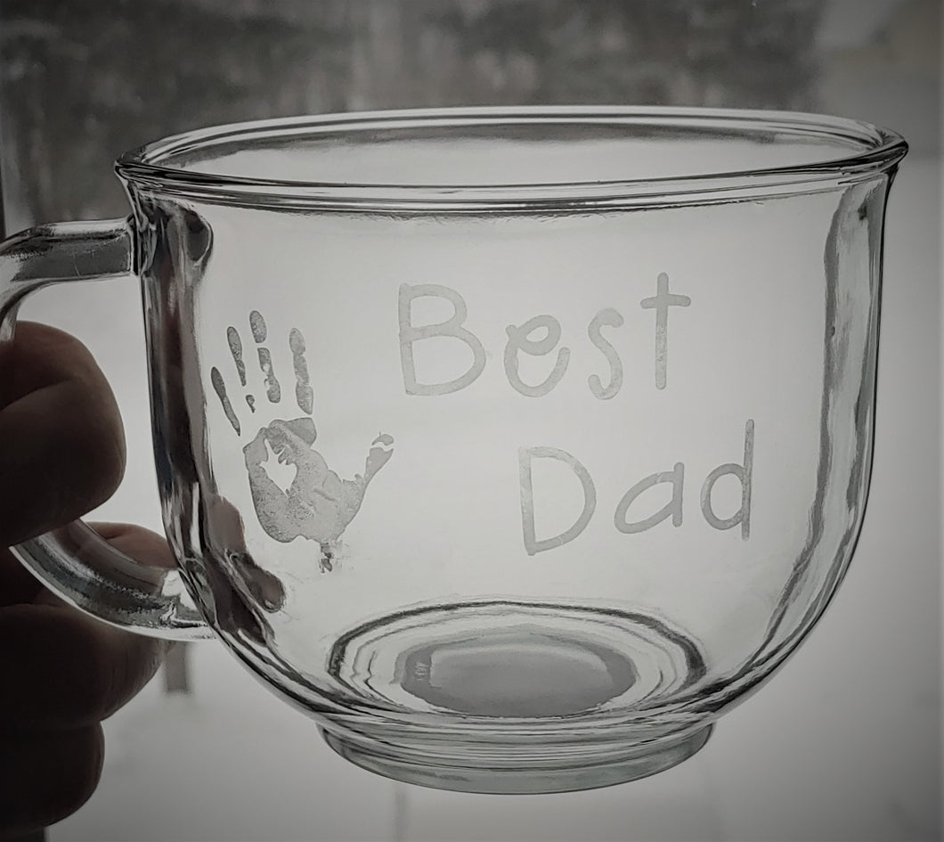 Best Dad Mug with Handprint