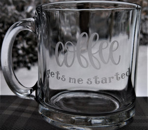 Get Started and Keep Going Coffee Mug and Stemless Wine Set