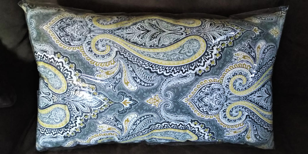 Handmade Golden Paisley Pillow