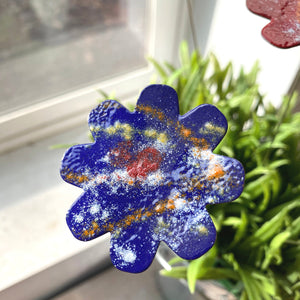 Large Copper Enamel Flower