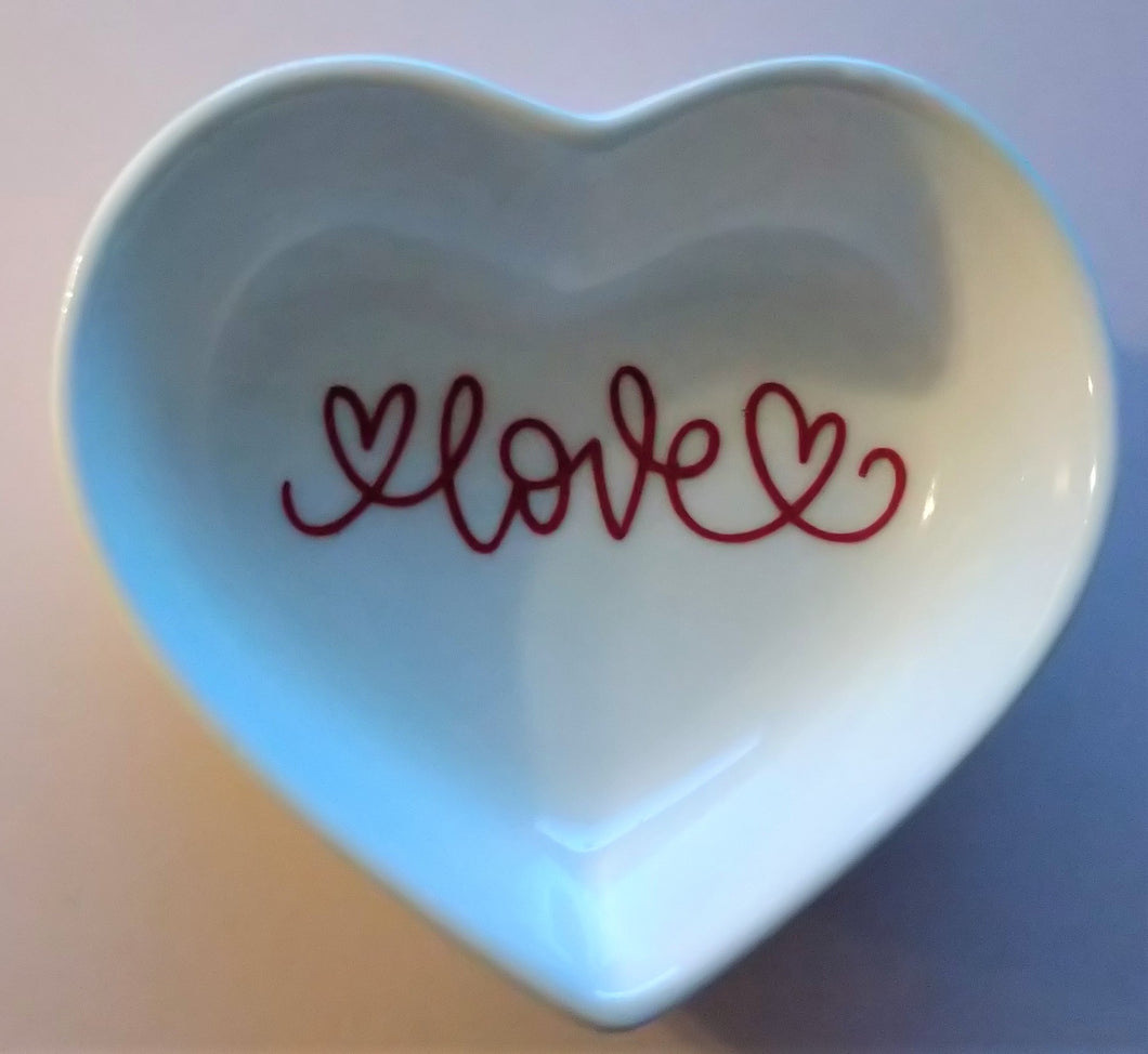 Heart Shaped Love Trinket Dish