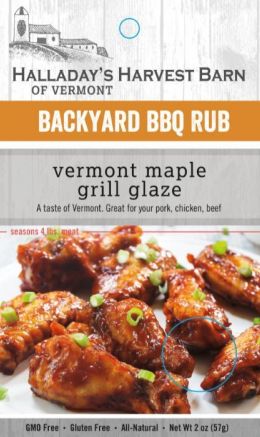 Halladay's Harvest Barn Vermont Maple Grill Glaze Rub