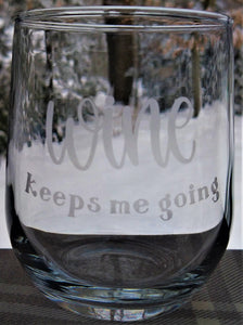 Get Started and Keep Going Coffee Mug and Stemless Wine Set